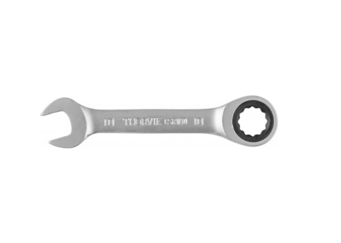 Ключ гаечный комбинированный трещоточный короткий, 10 мм CSRW10