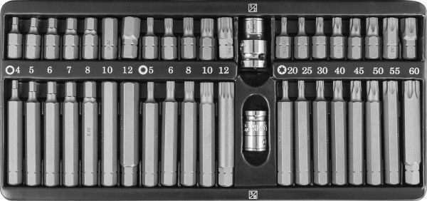 Набор вставок-бит 10 мм DR с переходниками, 42 предмета S29H4142SM