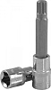Насадка торцевая 1/2DR с вставкой-битой SPLINE, M5, 100 мм 121705 - фото Мастеринструмент