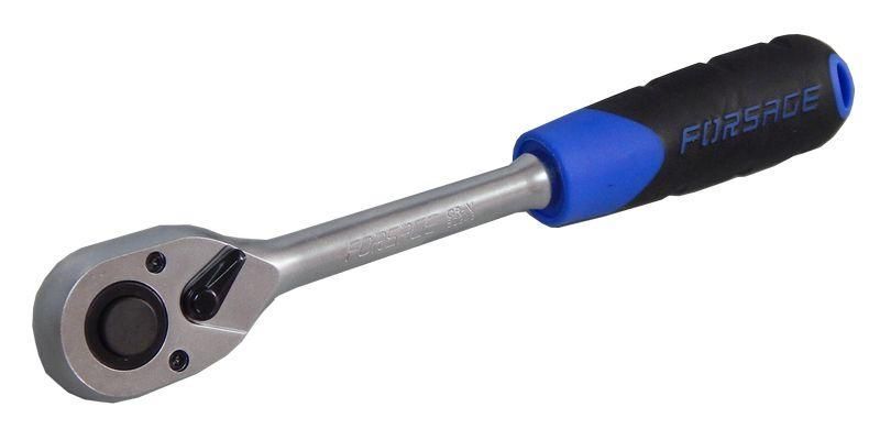 (F-80243) Трещотка реверсивная с резиновой ручкой 1/2(L-260мм, 45зуб)
