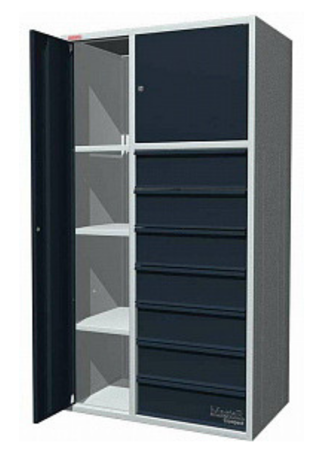Шкаф универсальный Compact 2 дверцы с 7 ящиков 800х500х1500мм.
