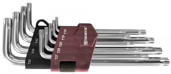 Набор ключей торцевых T-TORX® с центрированным штифтом, Т10H-T50H, 9 предметов TTK9S