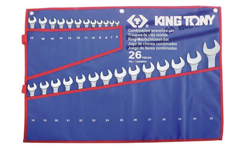 Набор комбинированных ключей KING TONY 6-32 мм 26 предметов (1226MRN)