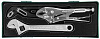 Набор разводной ключ, ручные тиски струбцина и клещи переставные с коробчатым захватом в ложементе, 3 - фото Мастеринструмент