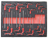 Набор ключей Т-образных TORX/6-гранныхс шаром,18пр.(Н:2,2.5,3х100 - фото Мастеринструмент