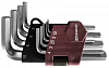 Набор ключей торцевых шестигранных коротких, H1.5-H10, 9 предметов HKS9S - фото Мастеринструмент