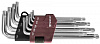 Набор ключей торцевых T-TORX® с центрированным штифтом, Т10H-T50H, 9 предметов TTK9S - фото Мастеринструмент