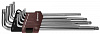 Набор ключей торцевых T-TORX® удлиненных  с центрированным штифтом, Т10H-T50H, 9 предметов TTKL9S - фото Мастеринструмент