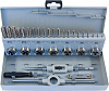 Набор метчиков трехпроходных ручных универсальных и плашек круглых ручных серий COMBO М3-М12, HSS-G, 32 - фото Мастеринструмент